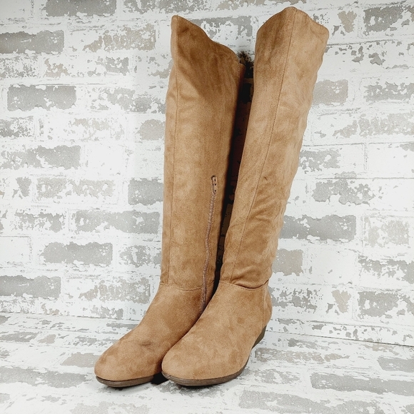 New CL by Chinese Laundry Light on Over-The-Knee Wedge Boot D976 - Picture 3 of 15